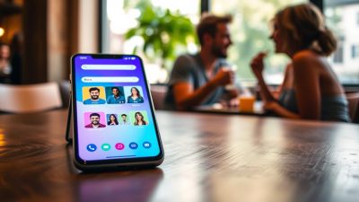 Un smartphone affichant l’écran d’accueil de l’application Boo